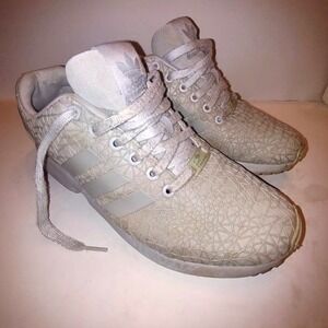 Adidas Men's Torsion ZX Flux Shoes Size 9 White Athletic Sneakers Sports GOOD